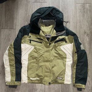 Women's Olive and White Ski Jacket